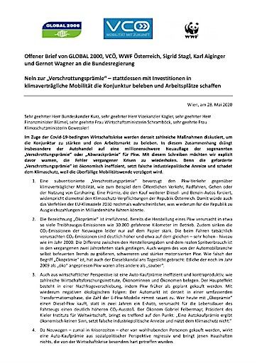 Vorschau Bild von Offener Brief: Wirtschafts- und Umweltfachleute warnen vor der Verschrottungsprämie