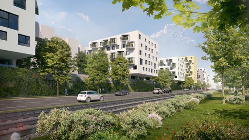 Rendering der Wohnhausanlage