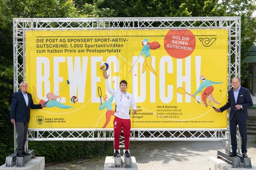 BEWEG DICH! ist eine gemeinsame Aktion der Österreichischen Post
mit dem Postsportverein Wien