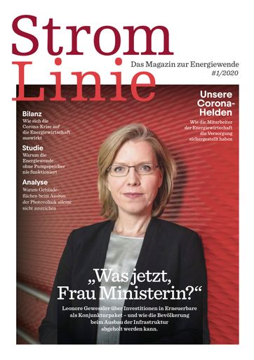 Cover der ersten Ausgabe der StromLinie im neuen
Look. Leonore Gewessler erläutert im Exklusivinterview den Fahrplan
zum ambitionierten Ziel, Österreichs Strombedarf ab 2030 zu 100
Prozent mit erneuerbaren Energien zu decken. Ausserdem im Heft:
Reportagen zu den bilanziellen und strukturellen Auswirkungen der
Corona-Krise auf die Energieversorger sowie Interviews zu den
infrastrukturellen Herausforderungen der nächsten Jahre und und
Features zu Innovationen der E-Wirtschaft.