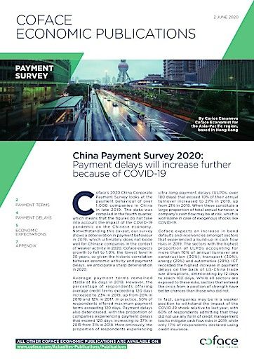 Vorschau Bild von Publikation: China Payment Survey 2020: Payment delays will increase further because of COVID-19