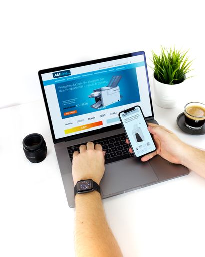  Der neue AMLIne Onlinshop für Büros, Druckereien
und Verbrauchsmaterialen