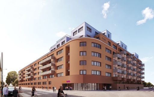 Haupteingang des neuen STUWO Studentenheims Arsenal in der
Gänsbachergasse 10 in 1030 Wien