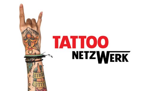 Bild zu OTS: Tattoo Netzwerk Hand und Logo