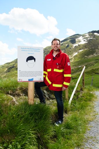 Vorschau Bild von Markus Plaickner, Abteilungsausbildner der Bezirksstelle des
Roten Kreuzes Gastein, auf der Schlossalm Mythenweg