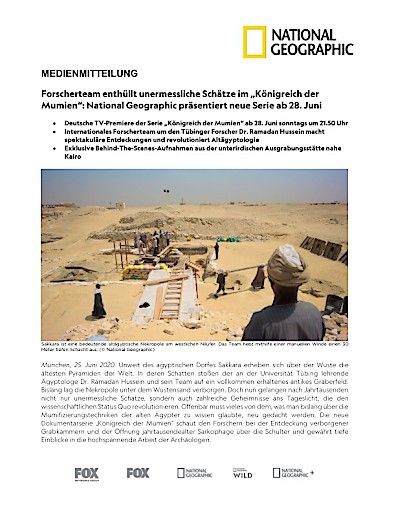 Vorschau Bild von Forscherteam enthüllt unermessliche Schätze im "Königreich der Mumien": National Geographic präsentiert neue Serie ab 28. Juni (FOTO)