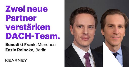 Kearney Partner Dr. Benedikt Frank und Dr. Enzio Reincke.
Weiterer Text über ots und www.presseportal.de/nr/15196 / Die
Verwendung dieses Bildes ist für redaktionelle Zwecke honorarfrei.
Veröffentlichung bitte unter Quellenangabe: "obs/Kearney"