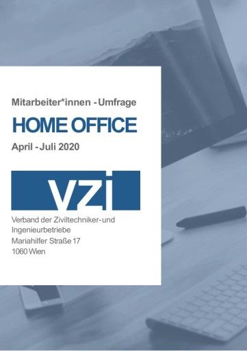 Umfrage des Verbands der Ziviltechniker- und Ingenieurbetriebe zum Home-Office
