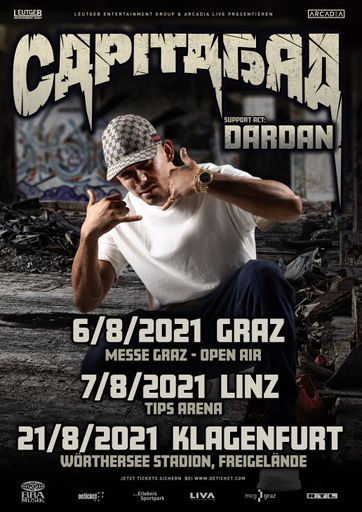 ERNEUTE Konzertverschiebung aufgrund von Covid-19!
CAPITAL BRA | GRAZ | LINZ | KLAGENFURT