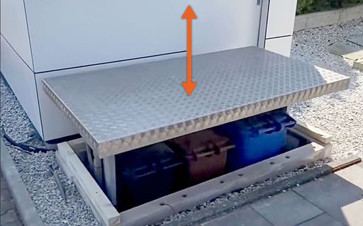 Ersatz für Mülltonnenbox, der Tonneo Tonn-O-Mat Mülltonnenlift.
Weiterer Text über ots und www.presseportal.de/nr/147686 / Die
Verwendung dieses Bildes ist für redaktionelle Zwecke honorarfrei.
Veröffentlichung bitte unter Quellenangabe: "obs/Tonneo GmbH/Sascha
Rissel"