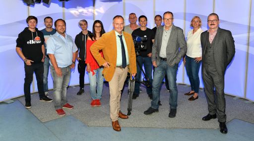  Das engagierte Team von P3tv, das Dienstag und Freitag Woche für
Woche das Programm produziert