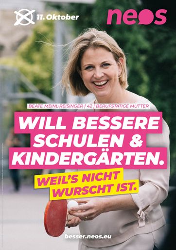 Vorschau Bild von Plakat Beate Meinl-Reisinger, Wien.-Wahl 2020, NEOS