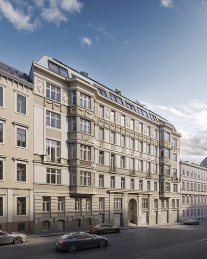 In diesem revitalisertem Stilaltbau in der
Skodagasse 15 entstehen 38 großflächige Wohnungen