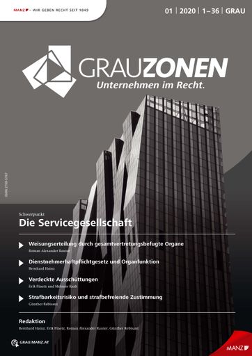  Neue MANZ-Zeitschrift und Jahrestagung "Grauzonen"
beleuchten Unternehmen im Recht