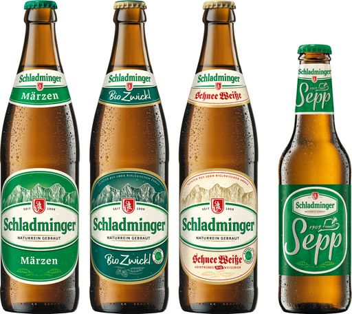 Das Design der Schladminger Produktpalette wurde
zeitgemäß und klar strukturiert überarbeitet.