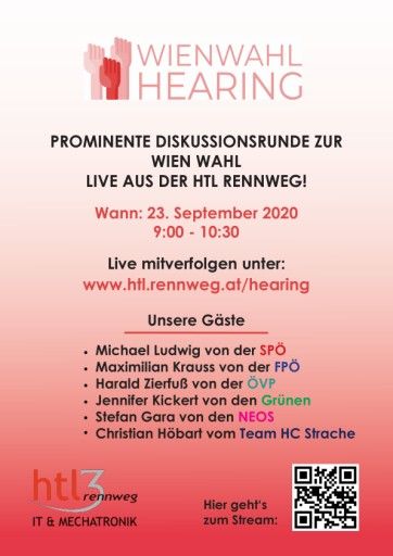  Einladung zur prominent besetzten Diskussionsrunde im Vorfeld der Wien-Wahl