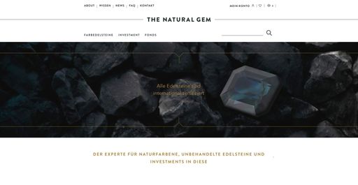  Screenshot Webseite THE NATURAL GEM