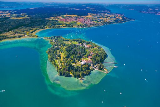 Insel Mainau von oben
