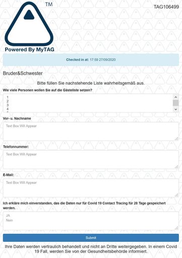 Vorschau Bild von Digitale Gästeliste für die Gastronomie