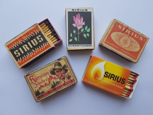 Die Sirius Zündholzer der vergangenen 100 Jahre // © SIRIUS Match
Austria GmbH