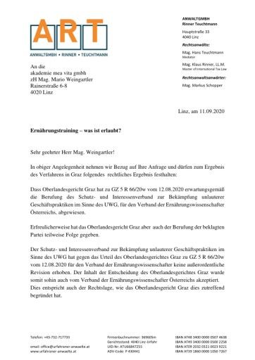 Vorschau Bild von Interpretation Urteil seitens Anwaltgmbh Rinner Teuchtmann