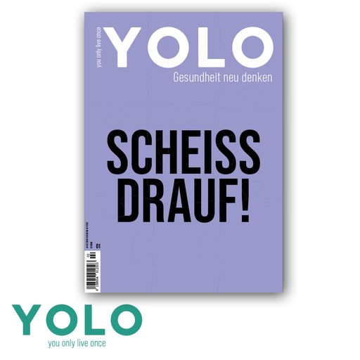  ERSTES Magazincover YOLO you only live once. COVER
- Scheiss drauf - Schwerpunkt "Darm - unser 2. Gehirn" Fixe Themen
wie Nutrition, Body Talk, Soul Sessions, Physical Affairs, Skin is
in, Altermedic