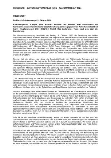 Vorschau Bild von Pressemappe zum Pressegespräch