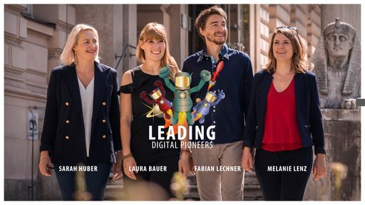  Die Speed U Up Geschäftsleitung (v. l.): Sarah
Huber, Laura Bauer, Fabian Lechner und Melanie Lenz