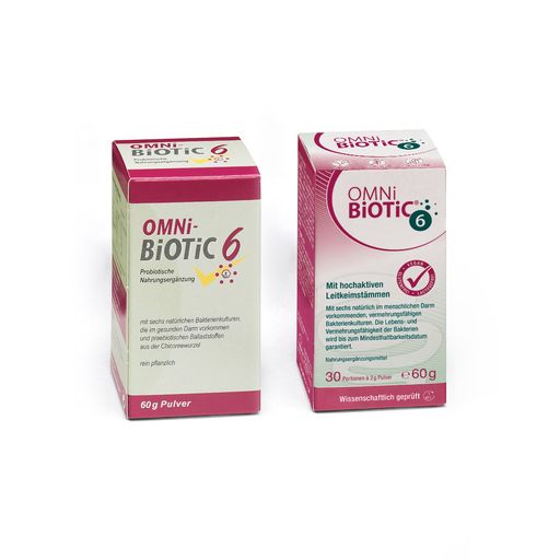 Vorschau Bild von Das Design von OMNi-BiOTiC® 6 wurde im Lauf der
Zeit modernisiert – die innovative Kombination der 6 Leitkeimstämme
ist jedoch auch nach 25 Jahren immer noch unverändert und „up to
date“.