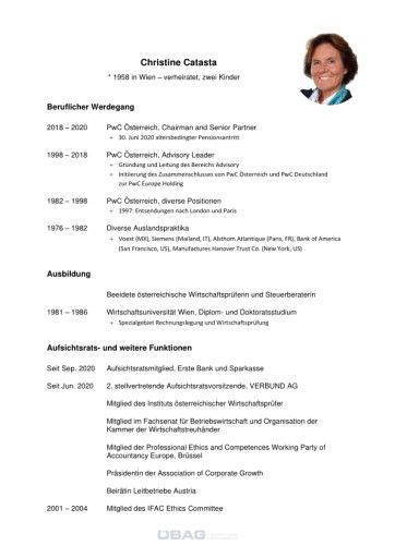 Vorschau Bild von CV Christine Catasta