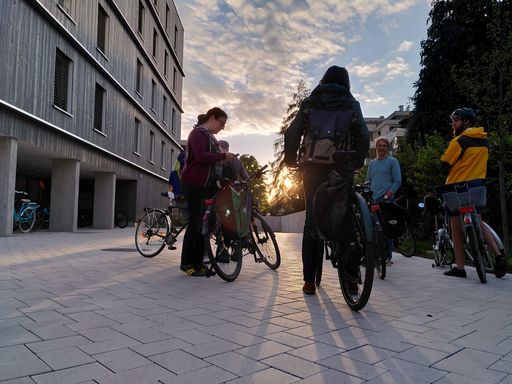  Österreich radelt beim passathon 2020 - RACE FOR
FUTURE zu Forschungsobjekten wie hier in Wolfurt