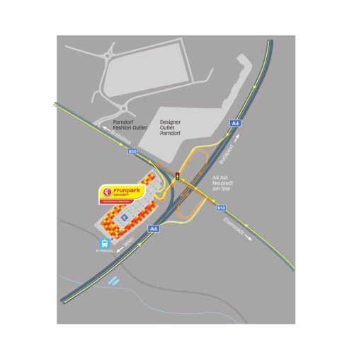 Vorschau Bild von Anfahrtsplan Frunpark Parndorf