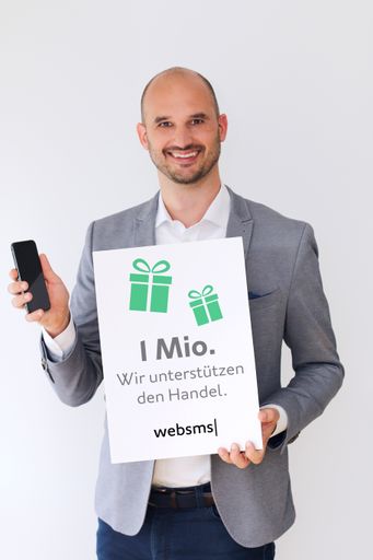 websms unterstützt österreichischen Handel mit
einer Million kostenlosen SMS-Nachrichten.