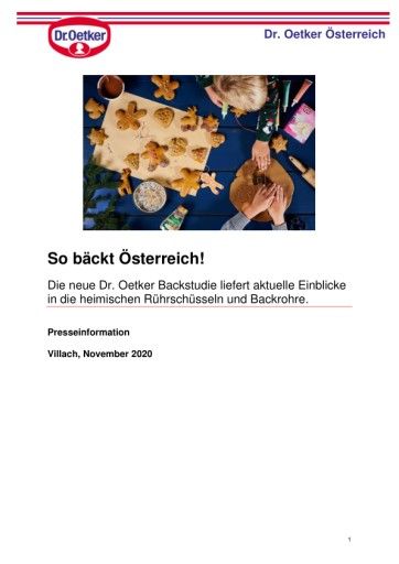 Vorschau Bild von Ausführlichere Version zur Dr. Oetker Backstudie 2020