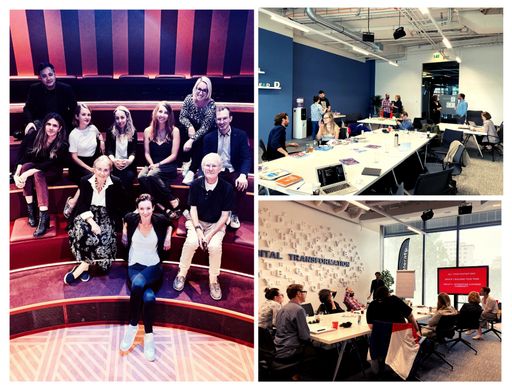 Vorschau Bild von The Metropole team (left) and workshops for the
Community Leads (right).