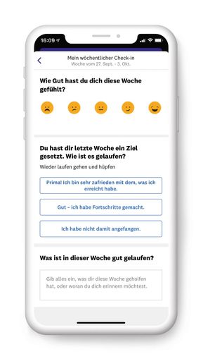 Vorschau Bild von Screenshot WW App: Wöchentlicher Check-in meinWW+ / Abdruck für
redaktionelle Zwecke honorafrei bei Nennung der Quelle WW und im
Zusammenhang mit dem meinWW+-Programm. / Weiterer Text über ots und
www.presseportal.de/nr/43545 / Die Verwendung dieses Bildes ist für
redaktionelle Zwecke honorarfrei. Veröffentlichung bitte unter
Quellenangabe: "obs/WW Deutschland"