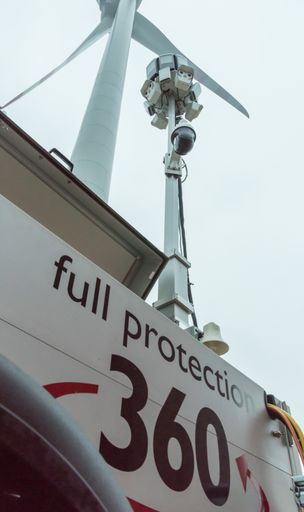 Vorschau Bild von Remote-Security Lösungen wie das "360° Full
Protection"-System oder stationäre Lösungen mit 24/7 Täter LIVE
Ansprache machen nicht nur in Zeiten wie diese Sinn