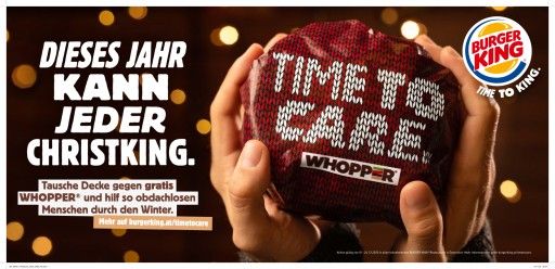 Vorschau Bild von Anhang zu OTS - Time To Care Sujet - Weihnachtskampagne BURGER KING
