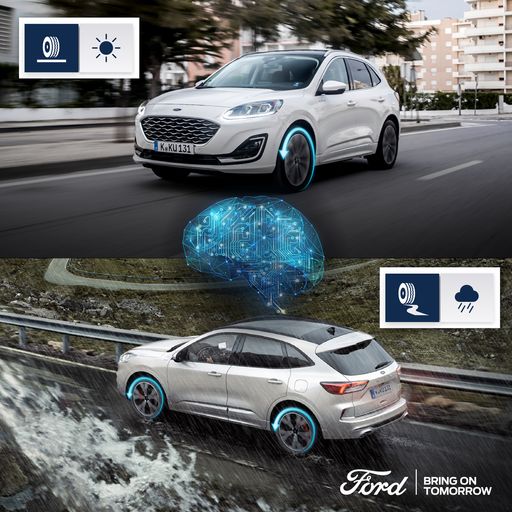 Ford Kuga Voll-Hybrid: Künstliche Intelligenz des Allrad-Systems
hilft auf rutschiger Fahrbahn und spart Kraftstoff / 1:1 / Weiterer
Text über ots und www.presseportal.de/nr/143363 / Die Verwendung
dieses Bildes ist für redaktionelle Zwecke honorarfrei.
Veröffentlichung bitte unter Quellenangabe: "obs/Ford Motor Company
(Austria) GmbH"
