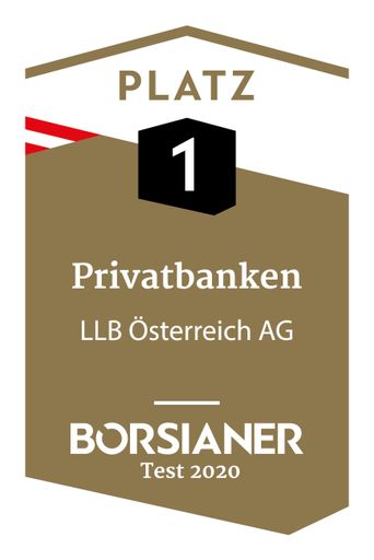 Die LLB Österreich wurde vom Fachmedium "Börsianer"
zur besten heimischen Privatbank gekürt