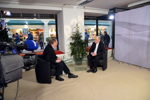 Vorschau Bild von Das Interview im neuen Stadtstudio von P3tv in St.
Pölten