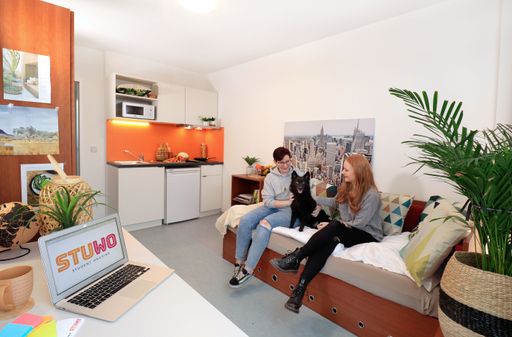 Vorschau Bild von 90 neue Smart-Apartments für Studierende und ihre vierbeinigen
Freunde im STUWO Studentenheim Dückegasse