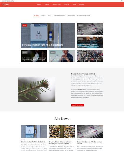 APA-Science mit neuer Website