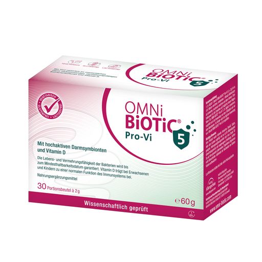 Die Weltneuheit: OMNi-BiOTiC® Pro-Vi 5 kombiniert 5
Bakterien-Profis und Vitamin D für das Immunsystem