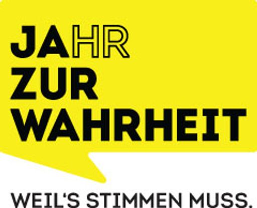 Logo der Initiative "JAhr zur Wahrheit. Weil's stimmen muss." /
Weiterer Text über ots und www.presseportal.de/nr/143022 / Die
Verwendung dieses Bildes ist für redaktionelle Zwecke honorarfrei.
Veröffentlichung bitte unter Quellenangabe: "obs/Bertelsmann Content
Alliance"