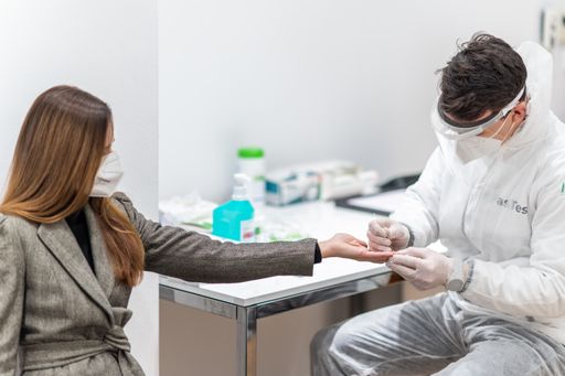 Probeabnahme für Antikörper-Test