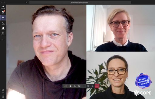Lukas Kircher (C3-Gründer), Nicola Dietrich (Chief
Strategy Officer bei COPE Content Performance Group) & Xenia Daum
(CEO bei COPE Content Performance Group)