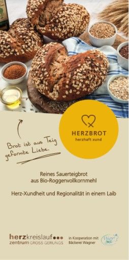 Vorschau Bild von Im Informationsfolder erfahren Sie alles über das Herzbrot vom Herz-Kreislauf-Zentrum Groß Gerungs.