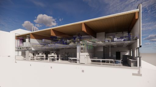 Vorschau Bild von BIM-Darstellung vom Neubau der Regiomed-Klinik
Ansbach.