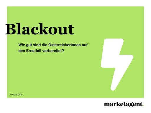 Vorschau Bild von Gratis Studiendownload: Blackout - Wie gut sind die ÖsterreicherInnen für den Ernstfall gerüstet?